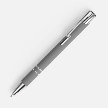 Ручка шариковая Keskus Soft Touch, серая