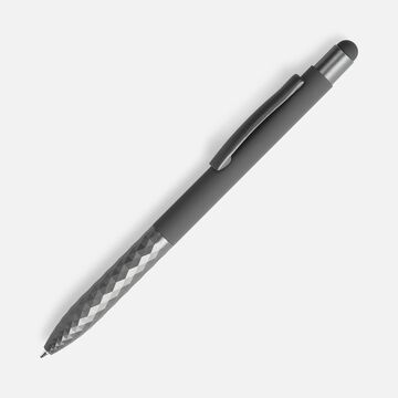 Ручка шариковая Digit Soft Touch со стилусом, серая