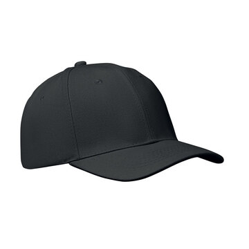 6 panel baseball cap черный