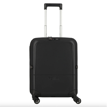 Чемодан складной Rollink FLEX LIGHT 55x40x20 см, 4 колеса, черный