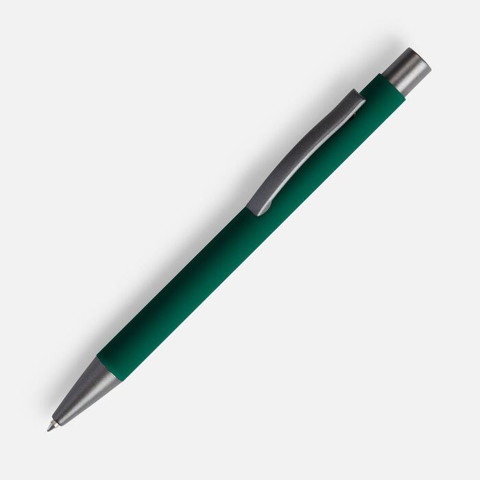 Ручка шариковая Atento Soft Touch, зеленая
