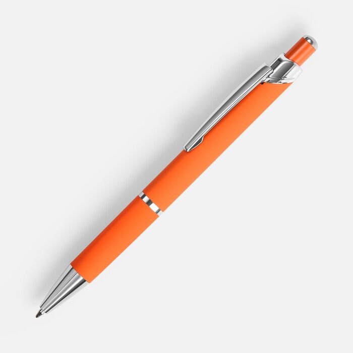 Ручка шариковая Chromos Soft Touch, оранжевая