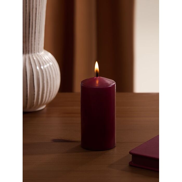 Свеча ароматическая Arozo 100, малиновый джем и древесина, бордовая
