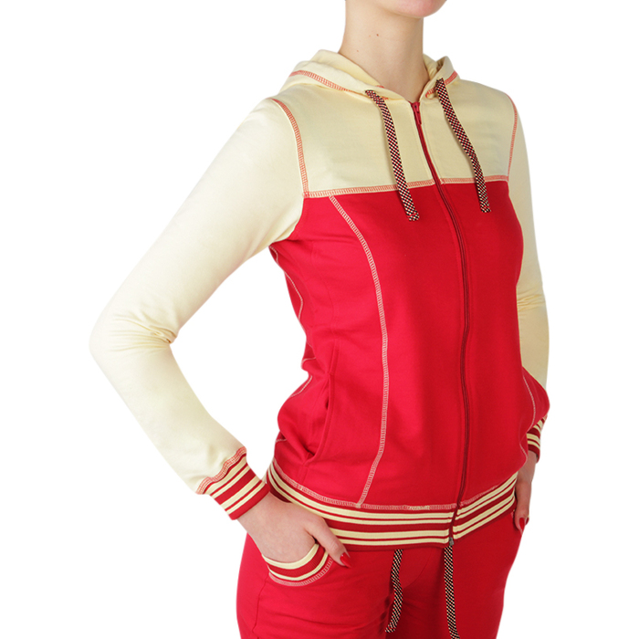 Женские толстовки с капюшоном 1 РОСТ Красная 2XL (48-50)