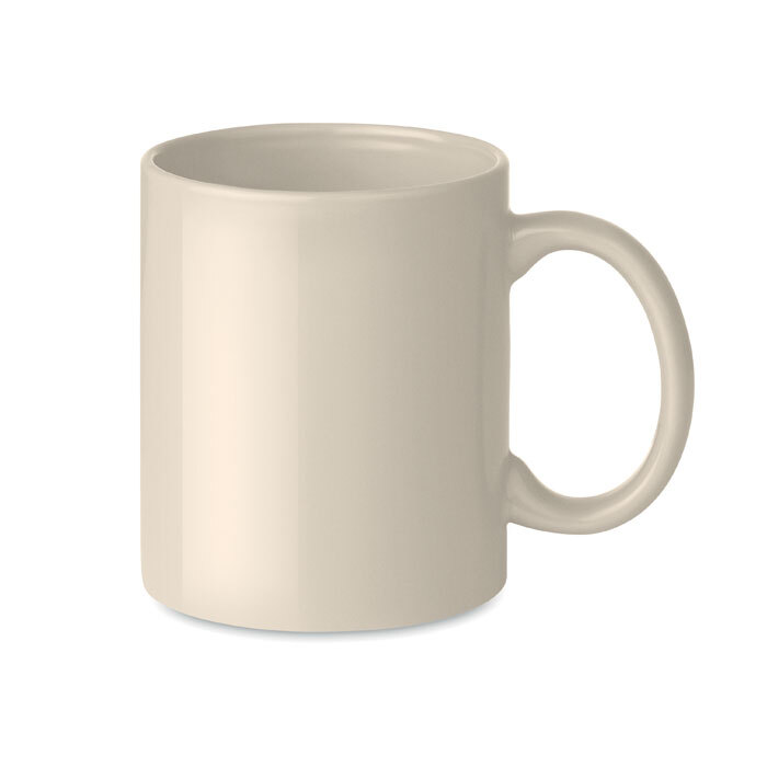 Coloured ceramic mug 300ml бежевый