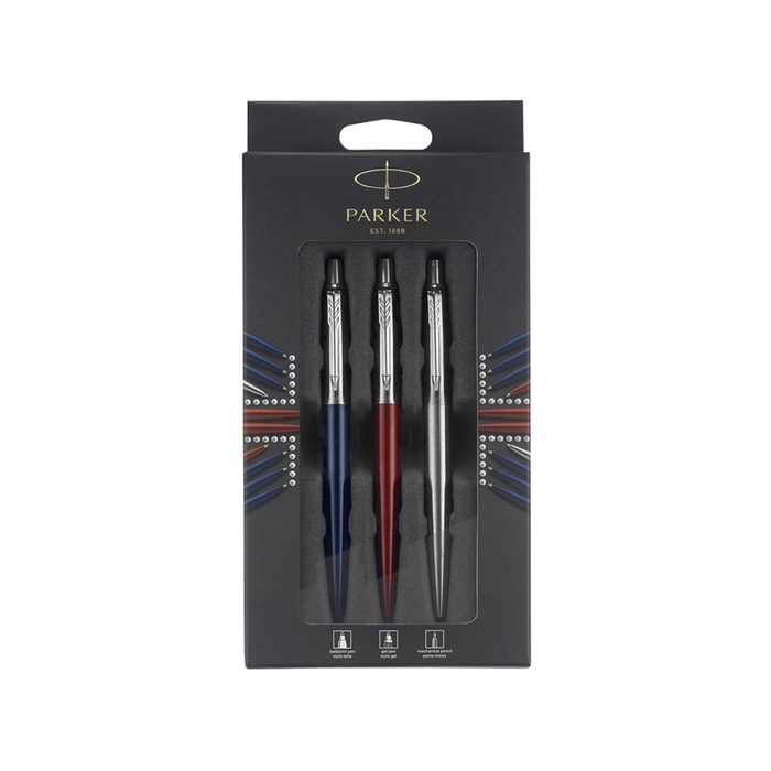 Набор Parker Jotter London Trio: ручка гелевая, ручка шариковая. карандаш