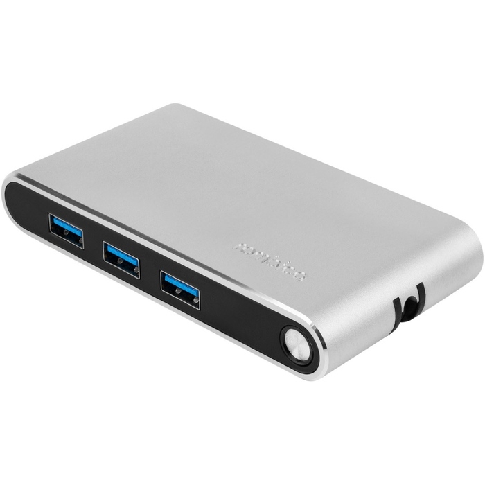 Хаб 8-в-1 Type-C «Hermes», USB 3.0 x 3, Type-C PD, HDMI, LAN, картридер