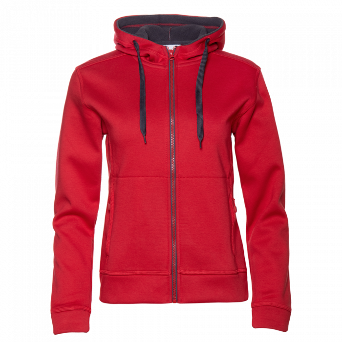 Толстовка женская STAN с капюшоном на молнии сэндвич 320, 19, Красный, (14) (42/XS)